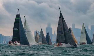 Rough Waters. This afternoon on Lake Michigan for the Race To Mackinac